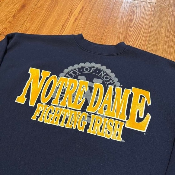 Other - Notre Dame Men's Sweatshirt Vintage 90s Collegiate Navy Size XL